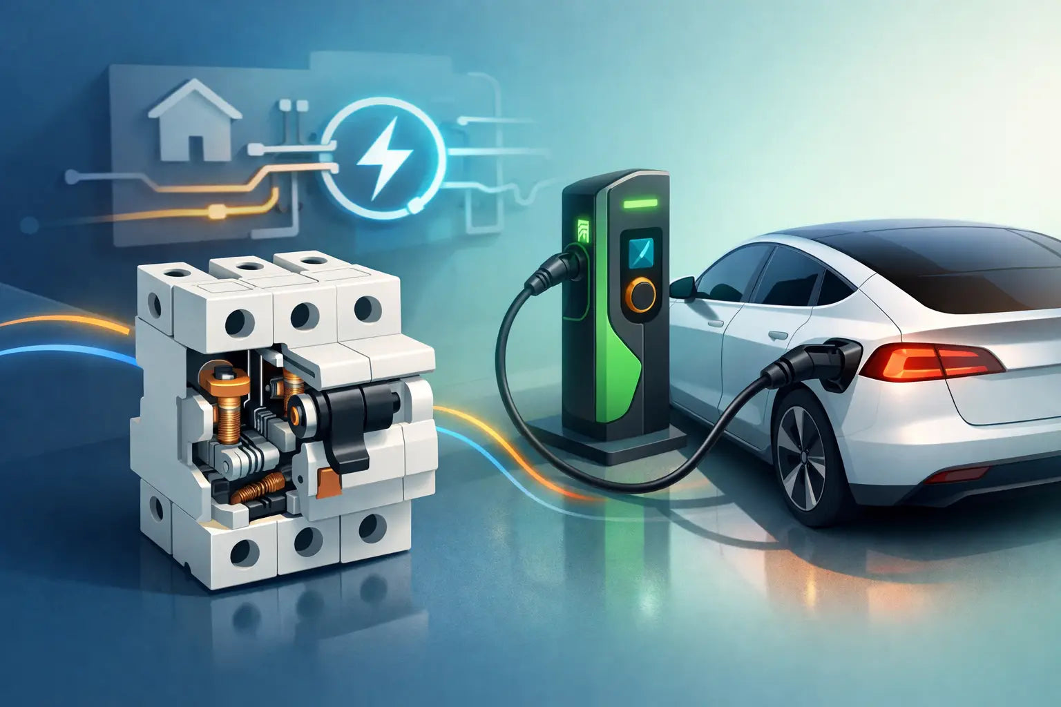 Qué diferencial poner en cargador coche eléctrico