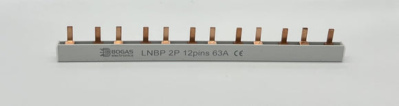 Peine de Conexión Electrica para Automáticos, Diferenciales y Magnetotérmicos. 1P+N o 2P 63A. Busbar. (1)