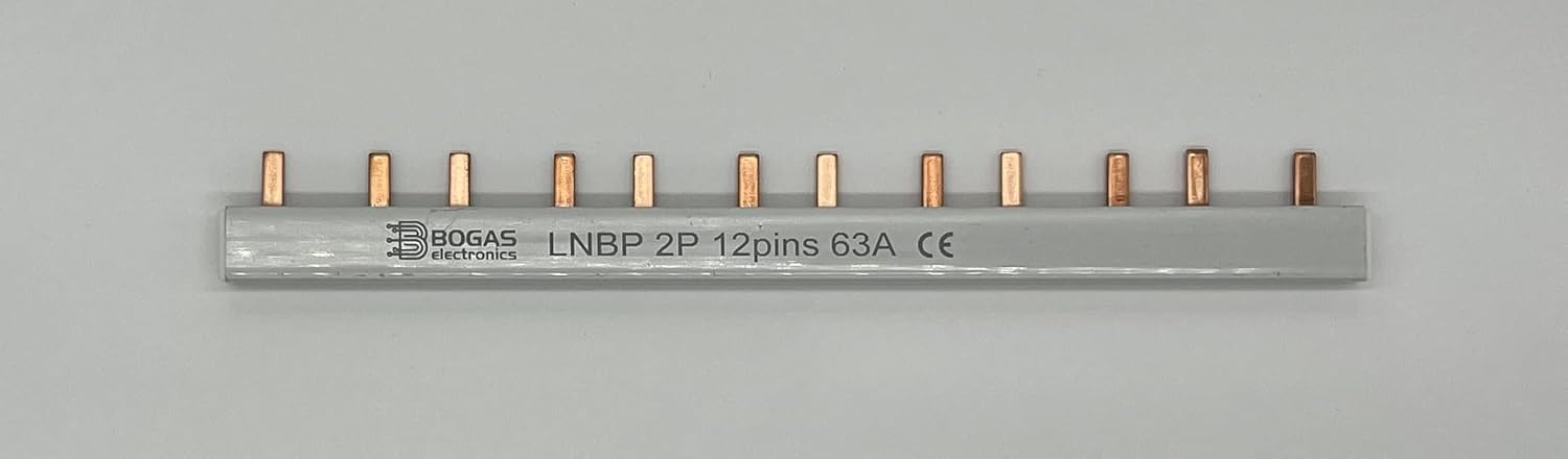 Peine de Conexión Electrica para Automáticos, Diferenciales y Magnetotérmicos. 1P+N o 2P 63A. Busbar. (1)