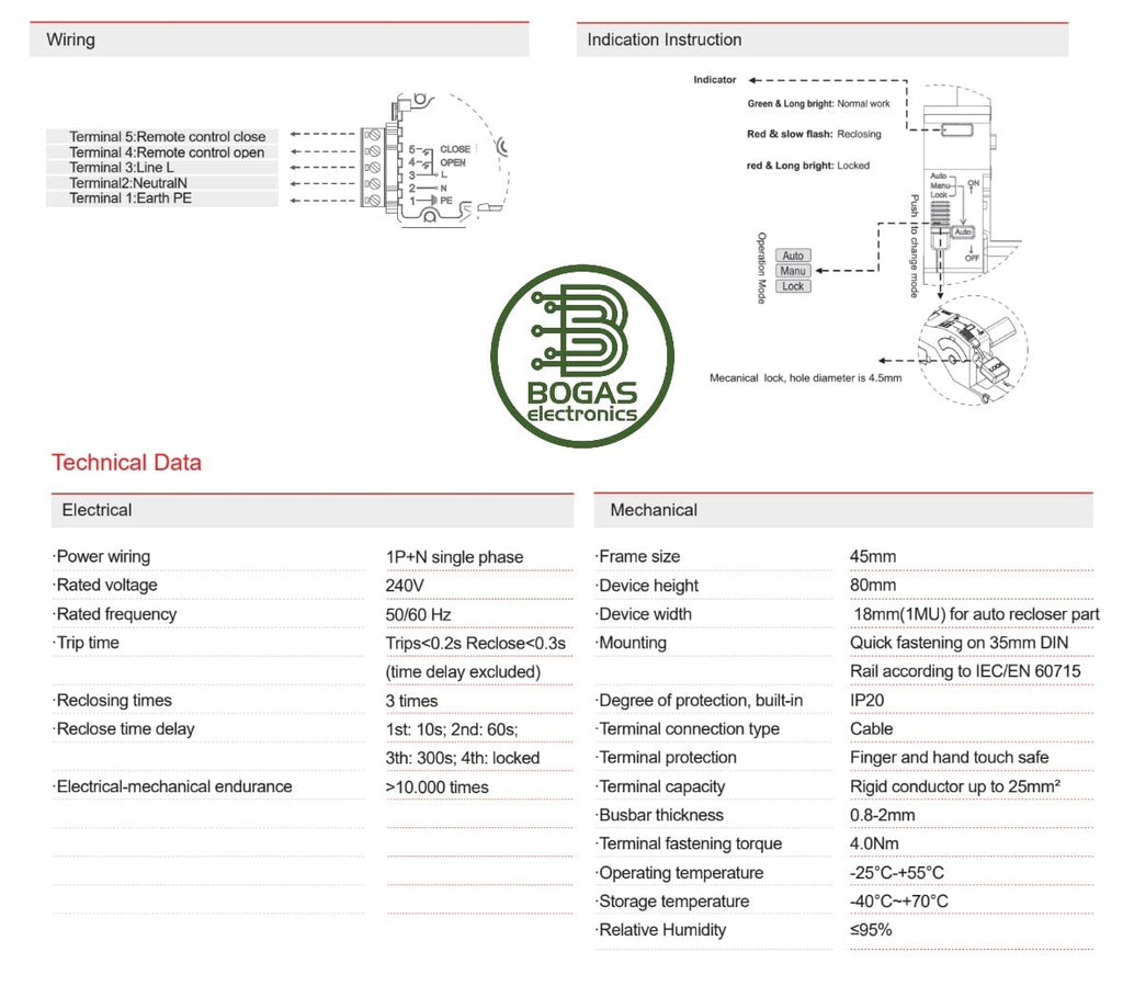 Diferencial Type F-SI AutoRearmable |40 amperios|30mA|2 polos (N+F)| con certificaciones oficiales y C E |