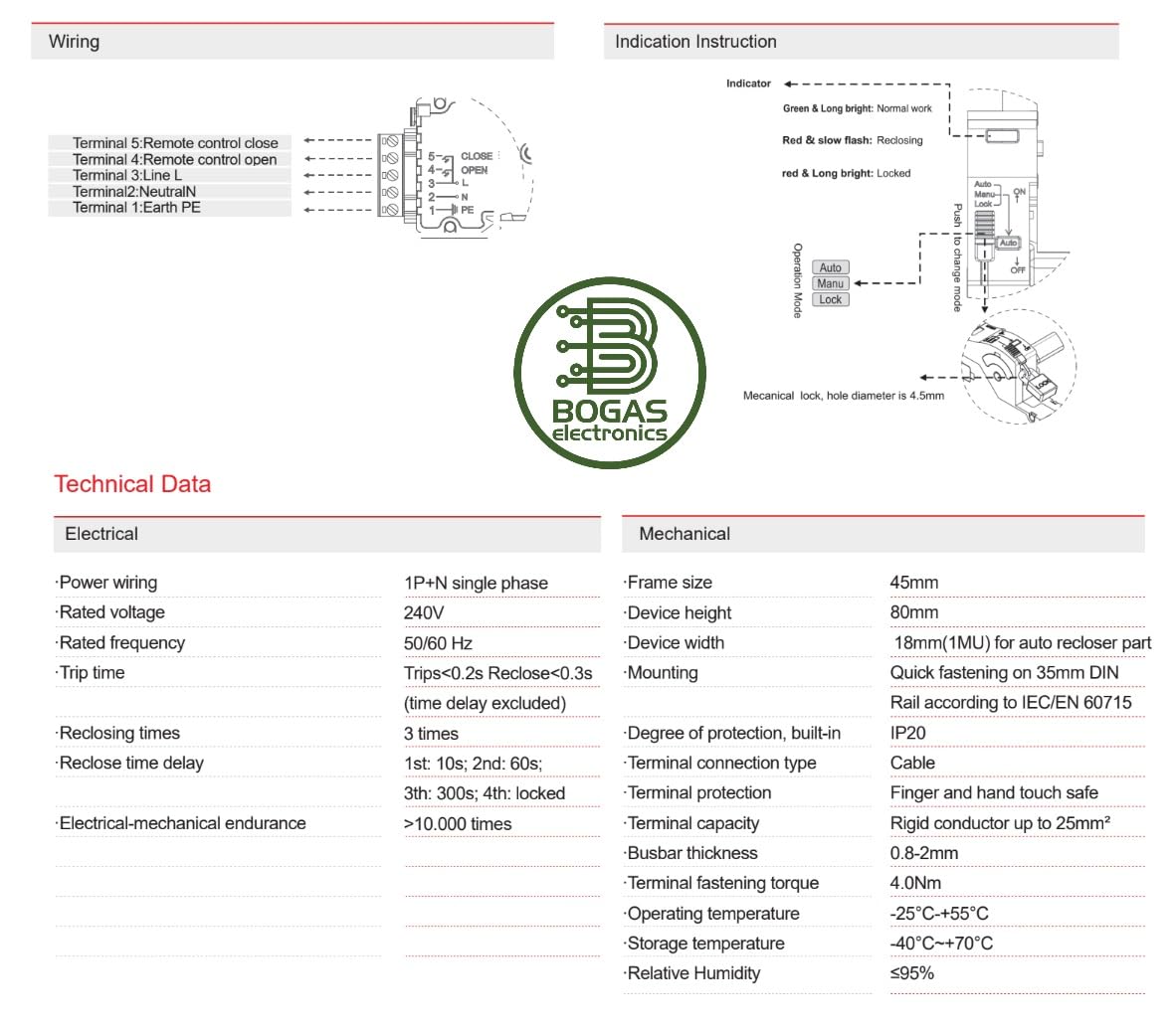 Diferencial Type F-SI AutoRearmable |40 amperios|30mA|2 polos (N+F)| con certificaciones oficiales y C E |