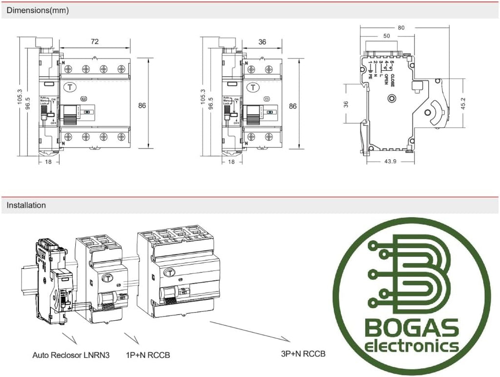 Interruptor Diferencial de Clase Curva | Type B | Auto rearmable | C E | (2 Polos 30mA)