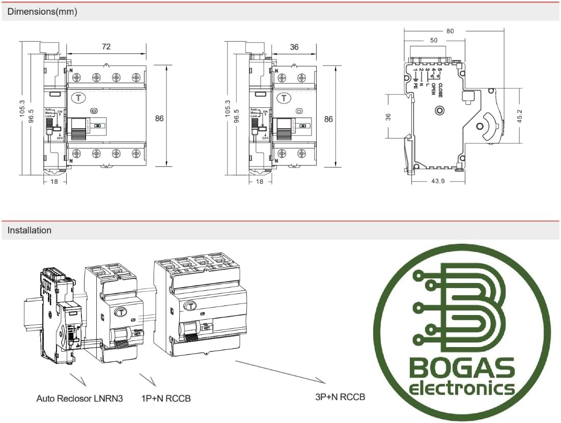 Interruptor Diferencial de Clase Curva | Type B | Auto rearmable | C E | (2 Polos 30mA)