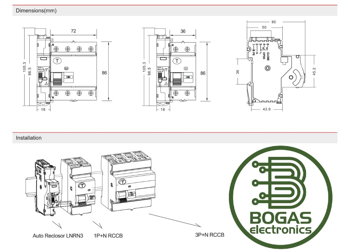 Diferencial Type F-SI AutoRearmable |40 amperios|30mA|2 polos (N+F)| con certificaciones oficiales y C E |