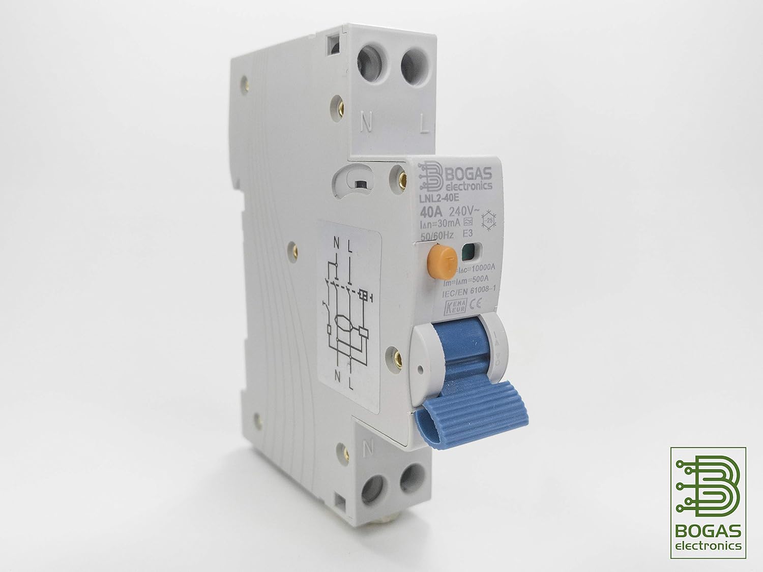 Interruptor diferencial superinmunizado SI, 30 mA, 2P, 40 A, Clase A y 10kA.