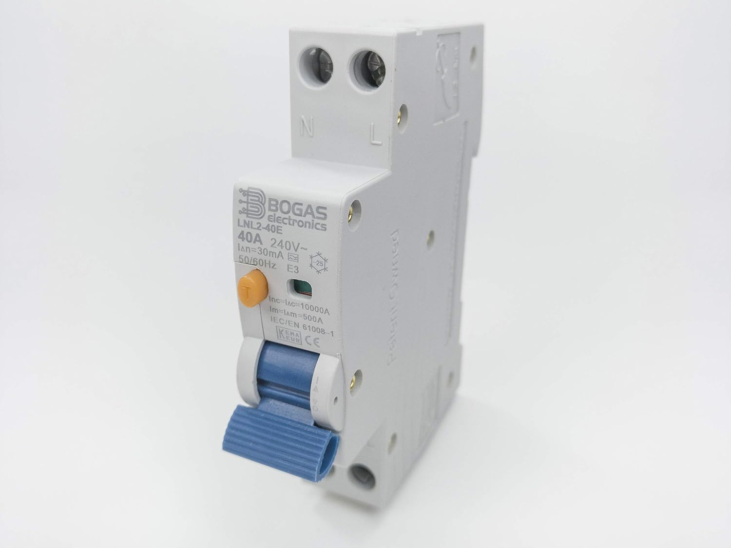 Interruptor diferencial superinmunizado SI, 30 mA, 2P, 40 A, Clase A y 10kA.