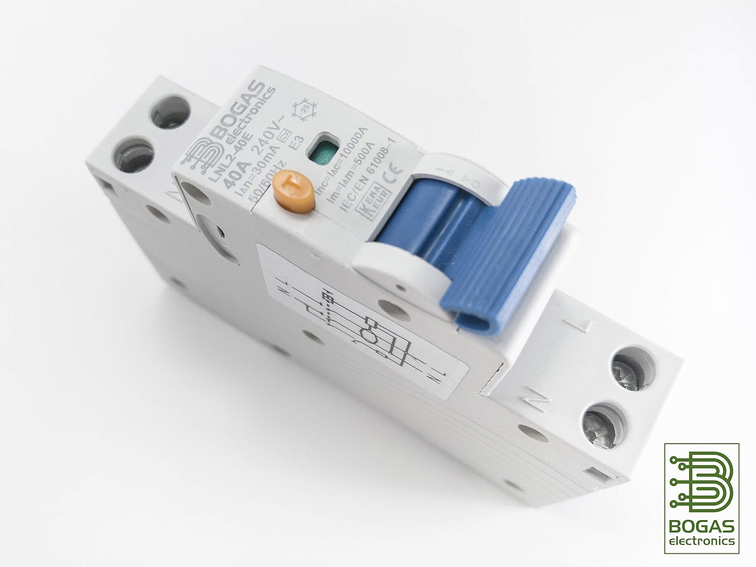 Interruptor diferencial superinmunizado SI, 30 mA, 2P, 40 A, Clase A y 10kA.