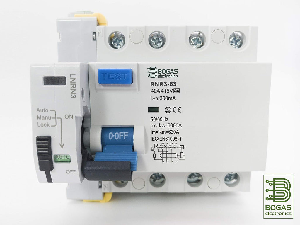 Interruptor Diferencial Trifasico (3P+N) Auto Rearmable Super Inmunizado (300 mA)