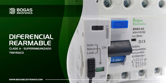 Interruptor Diferencial Trifasico (3P+N) Auto Rearmable Super Inmuniza –  Bogas Electronics