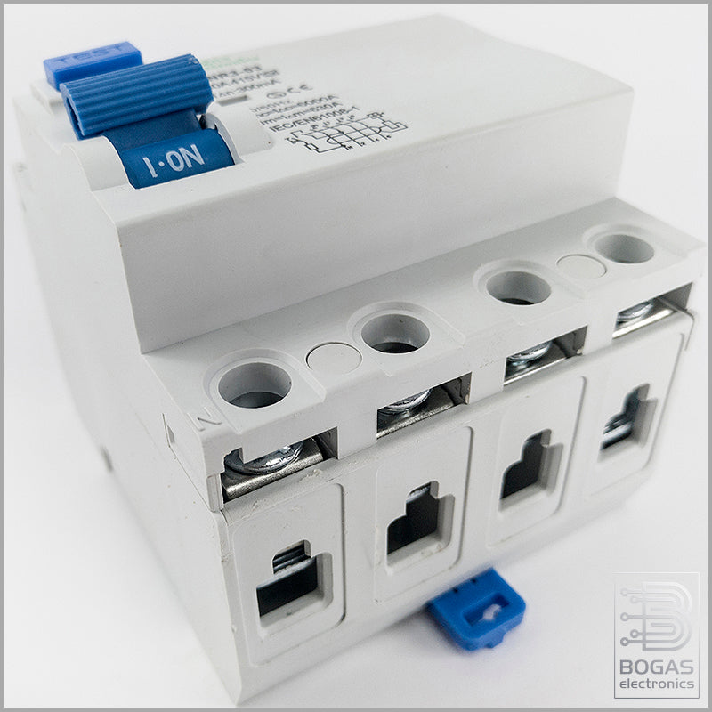 Interruptor Diferencial 40A, 4P Trifásico (3P+N), Clase A inmunizado doble onda (300mA)