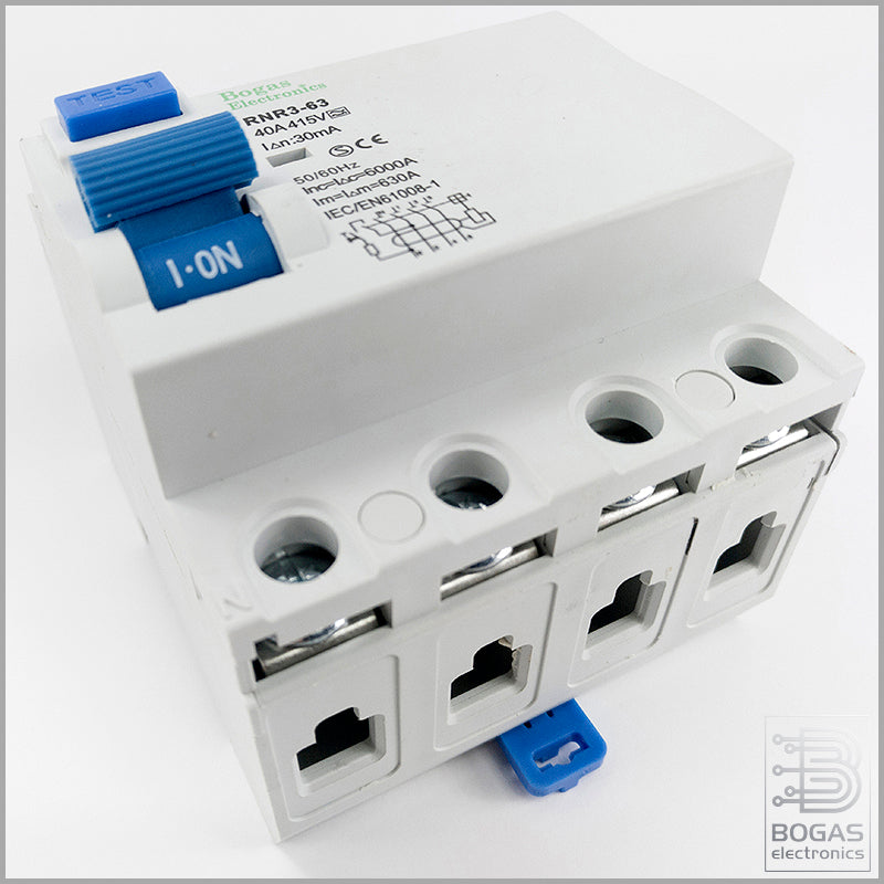 Interruptor Diferencial 40A, 4P Trifásico (3P+N), Clase A Inmunizado doble onda (30mA)