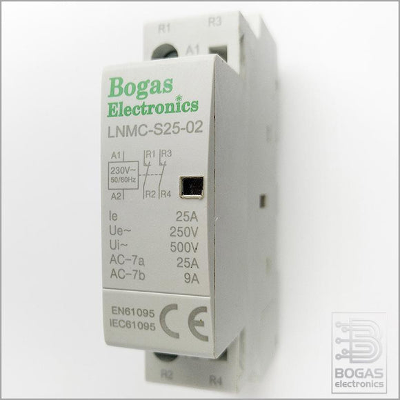 Contactor Modular 2NC carril Din hogar AC 220/230V (25A)